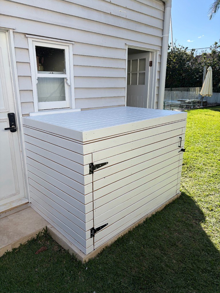 Outdoor storage enclosure, after